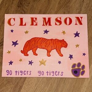 Hand-painted Clemson University Canvas
